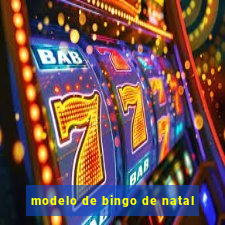 modelo de bingo de natal